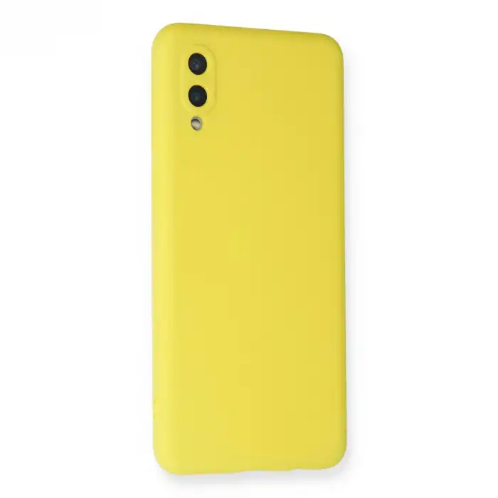 Samsung Galaxy A02 Kılıf Nano İçi Kadife Silikon - Sarı
