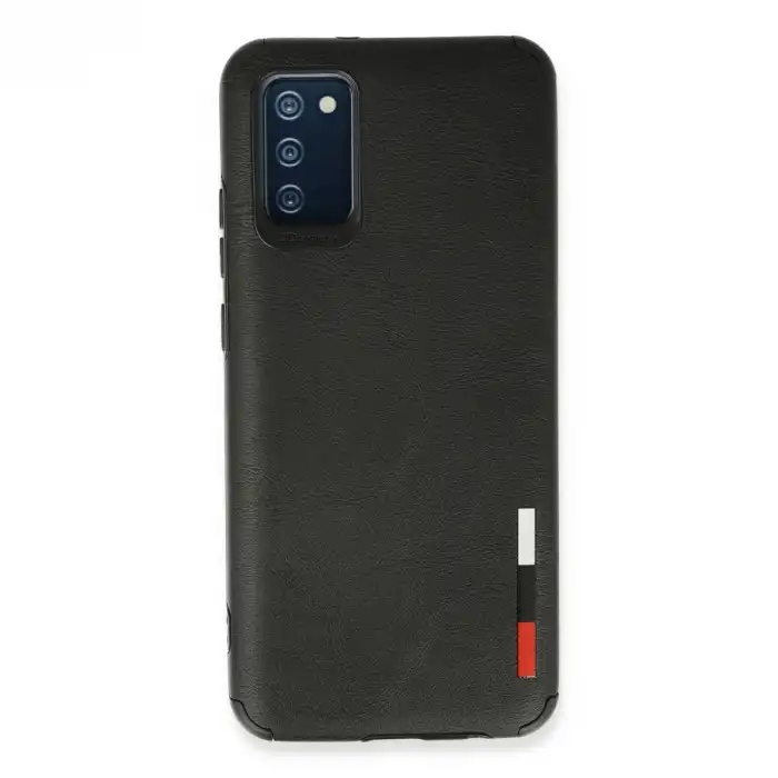Samsung Galaxy A02s Kılıf Loop Deri Silikon - Siyah