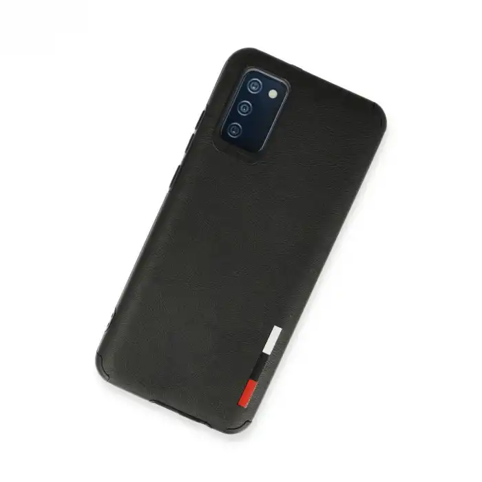 Samsung Galaxy A02s Kılıf Loop Deri Silikon - Siyah