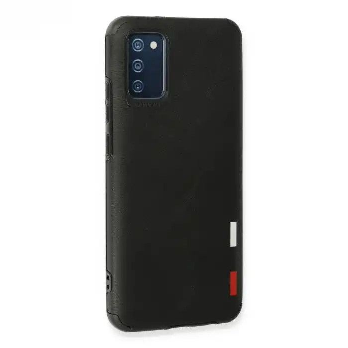 Samsung Galaxy A02s Kılıf Loop Deri Silikon - Siyah