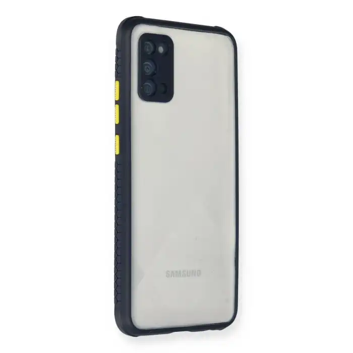 Samsung Galaxy A02s Kılıf Miami Şeffaf Silikon - Lacivert