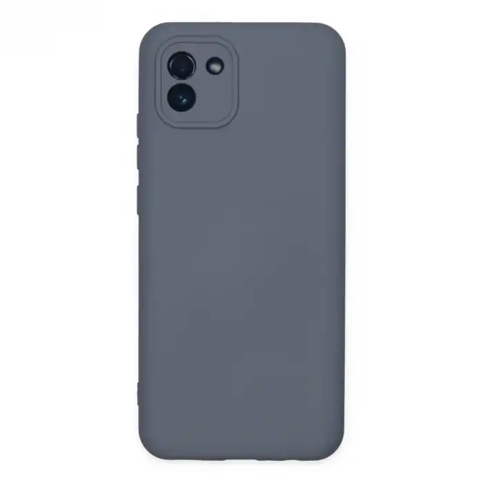 Samsung Galaxy A03 Kılıf Nano İçi Kadife Silikon - Gri