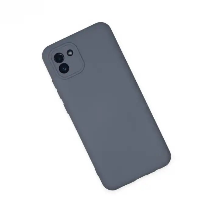 Samsung Galaxy A03 Kılıf Nano İçi Kadife Silikon - Gri