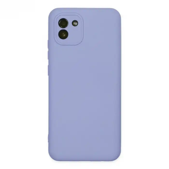 Samsung Galaxy A03 Kılıf Nano İçi Kadife Silikon - Lila