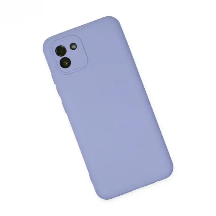 Samsung Galaxy A03 Kılıf Nano İçi Kadife Silikon - Lila