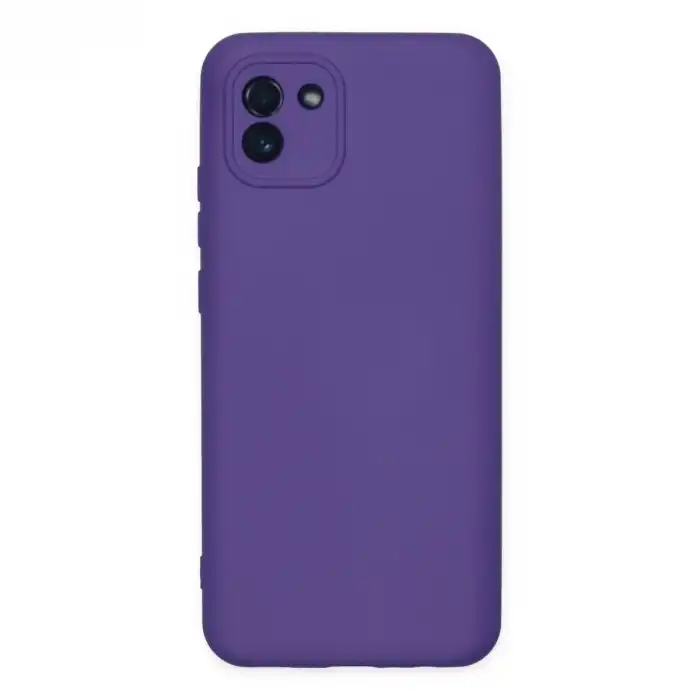 Samsung Galaxy A03 Kılıf Nano İçi Kadife Silikon - Mor