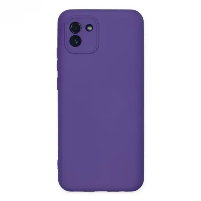 Samsung Galaxy A03 Kılıf Nano İçi Kadife Silikon - Mor