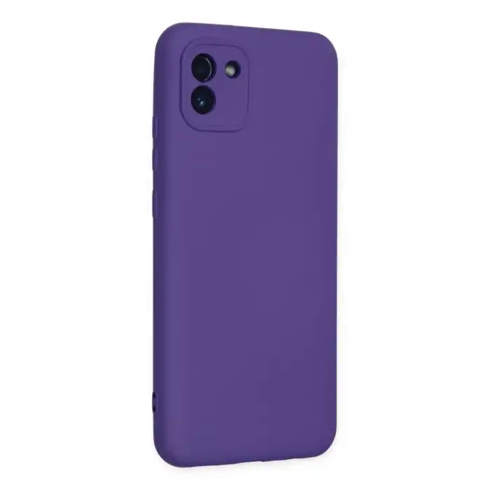 Samsung Galaxy A03 Kılıf Nano İçi Kadife Silikon - Mor