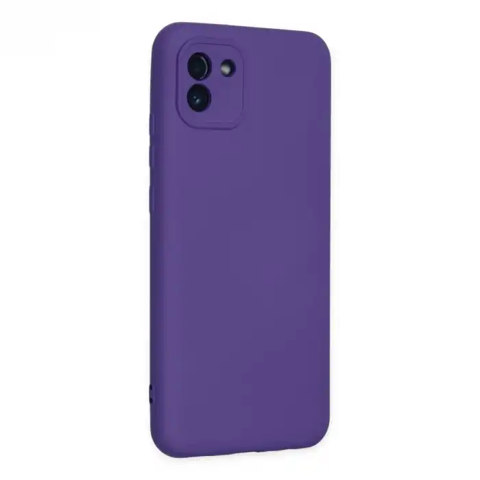 Samsung Galaxy A03 Kılıf Nano İçi Kadife Silikon - Mor