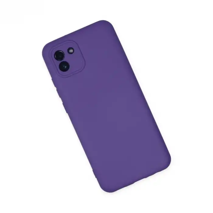 Samsung Galaxy A03 Kılıf Nano İçi Kadife Silikon - Mor