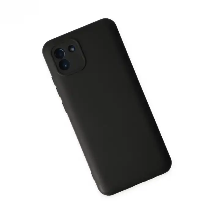 Samsung Galaxy A03 Kılıf Nano İçi Kadife Silikon - Siyah