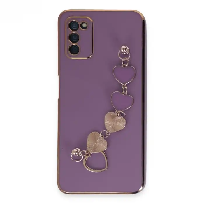 Samsung Galaxy A03s Kılıf Esila Silikon - Mor