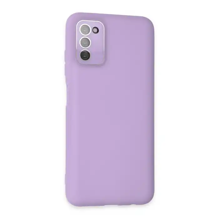Samsung Galaxy A03s Kılıf Lansman Glass Kapak - Lila