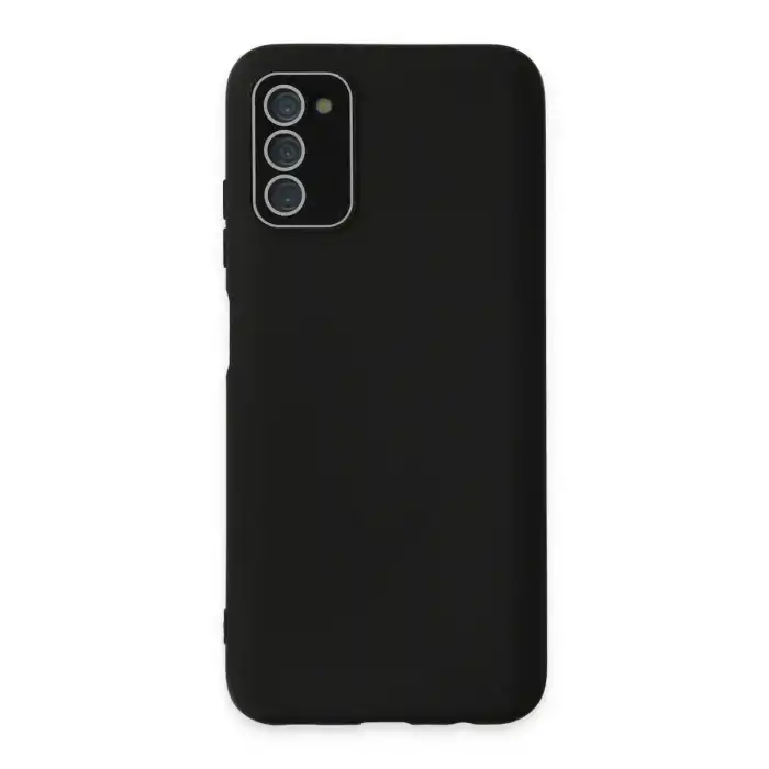 Samsung Galaxy A03s Kılıf Lansman Glass Kapak - Siyah