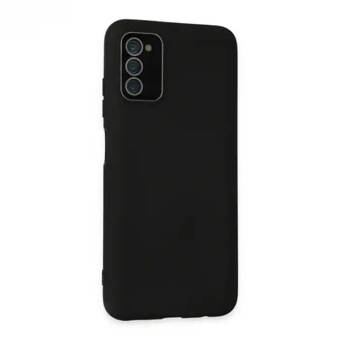 Samsung Galaxy A03s Kılıf Lansman Glass Kapak - Siyah