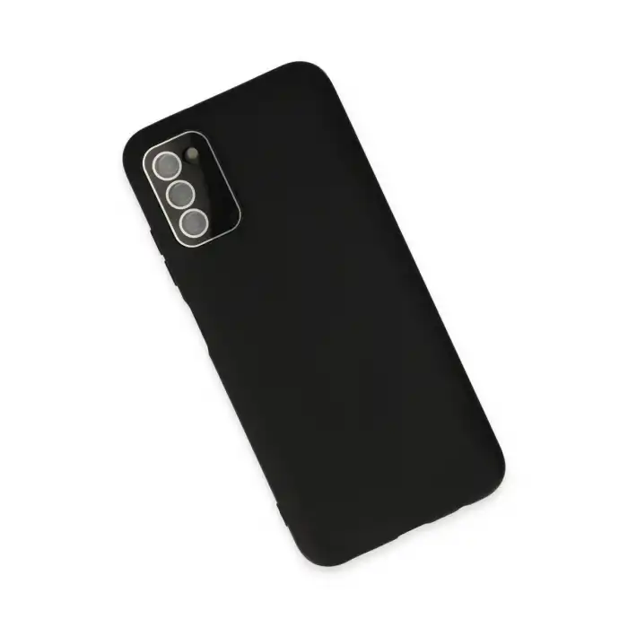 Samsung Galaxy A03s Kılıf Lansman Glass Kapak - Siyah