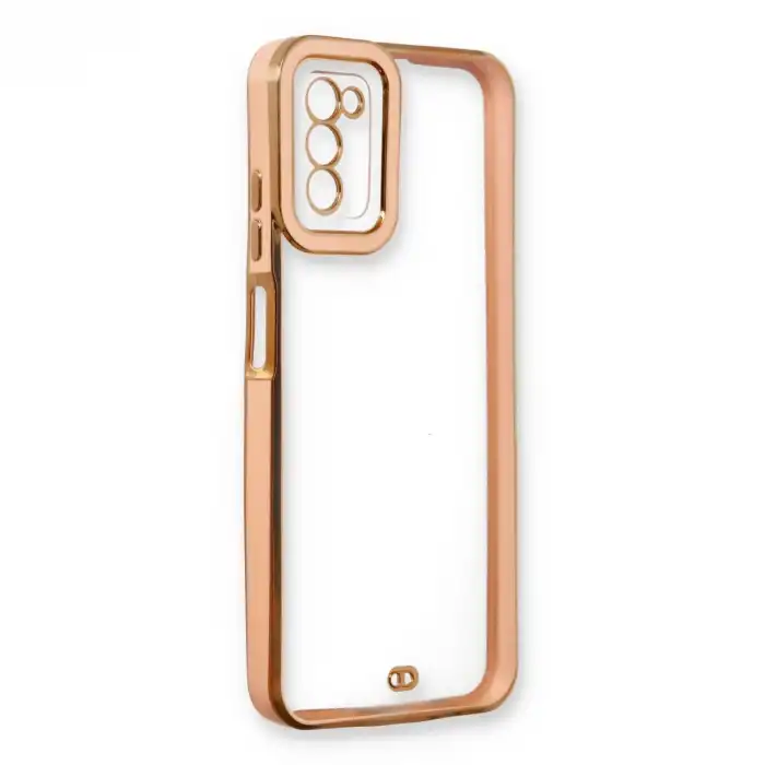 Samsung Galaxy A03s Kılıf Liva Lens Silikon - Rose