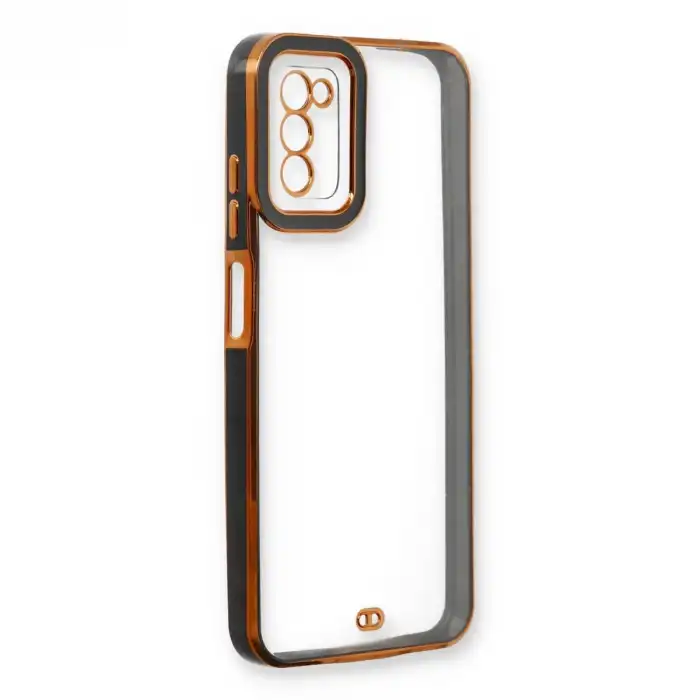 Samsung Galaxy A03s Kılıf Liva Lens Silikon - Siyah