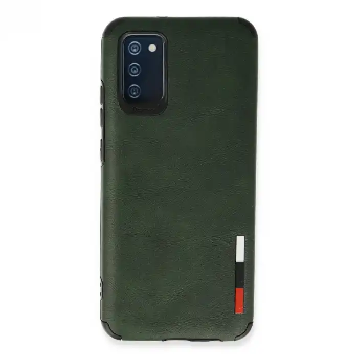 Samsung Galaxy A03s Kılıf Loop Deri Silikon - Yeşil