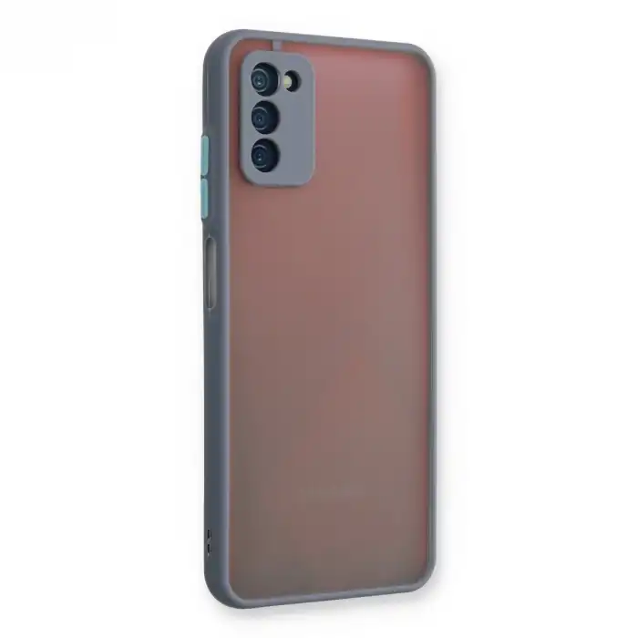 Samsung Galaxy A03s Kılıf Montreal Silikon Kapak - Gri