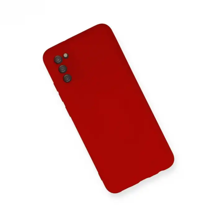 Samsung Galaxy A03s Kılıf Nano İçi Kadife Silikon - Kırmızı