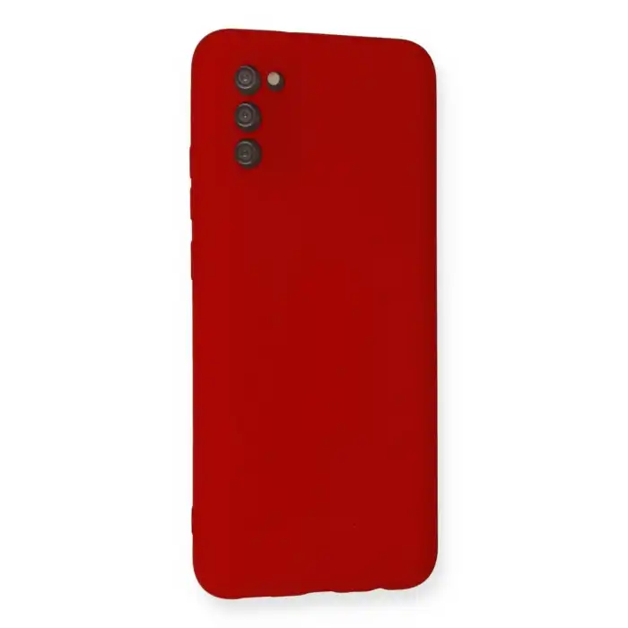 Samsung Galaxy A03s Kılıf Nano İçi Kadife Silikon - Kırmızı