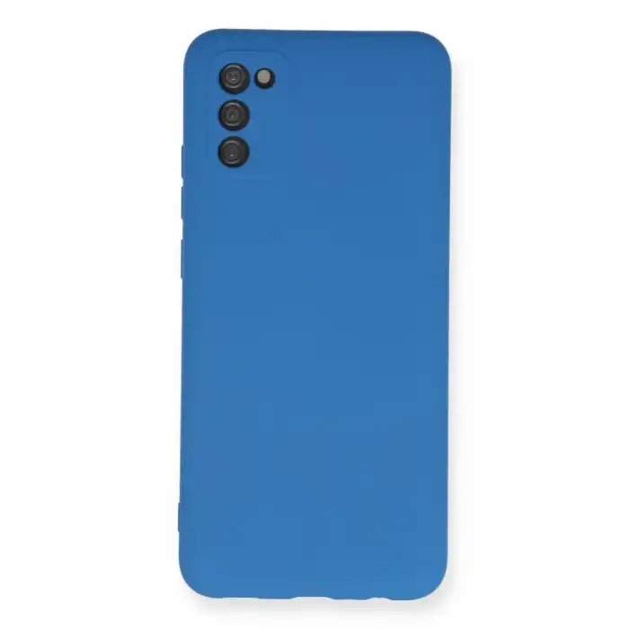 Samsung Galaxy A03s Kılıf Nano İçi Kadife Silikon - Mavi