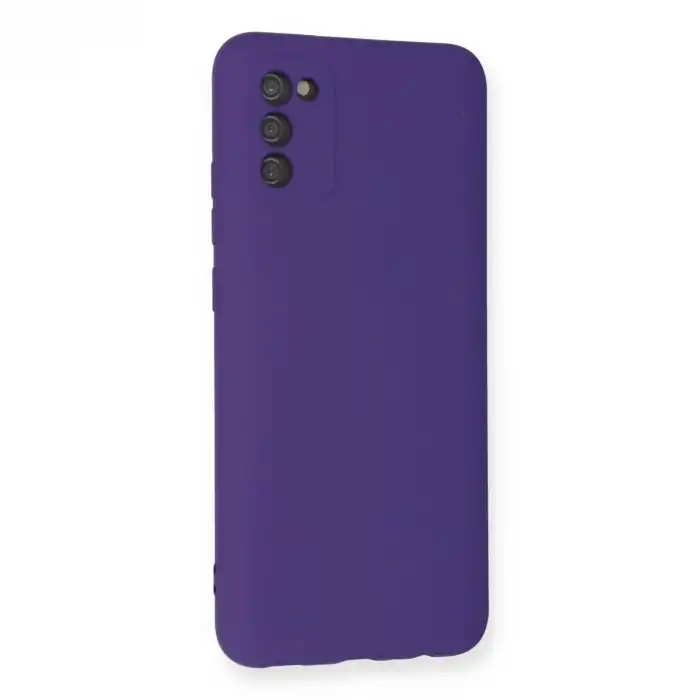 Samsung Galaxy A03s Kılıf Nano İçi Kadife Silikon - Mor