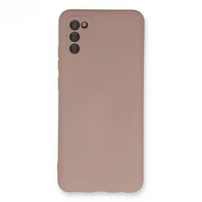 Samsung Galaxy A03s Kılıf Nano İçi Kadife Silikon - Pudra