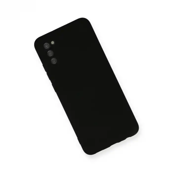 Samsung Galaxy A03s Kılıf Nano İçi Kadife Silikon - Siyah