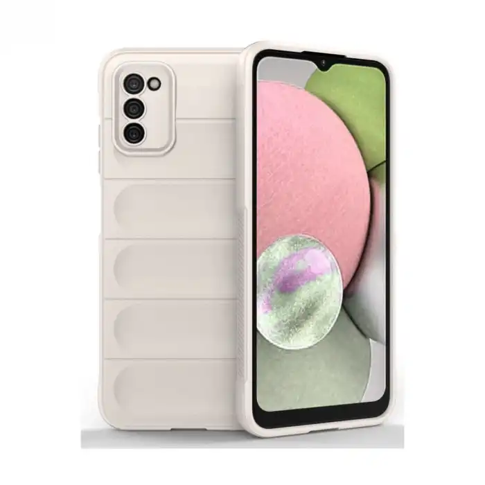 Samsung Galaxy A03s Kılıf Optimum Silikon - Krem