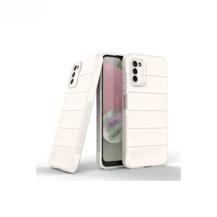Samsung Galaxy A03s Kılıf Optimum Silikon - Krem