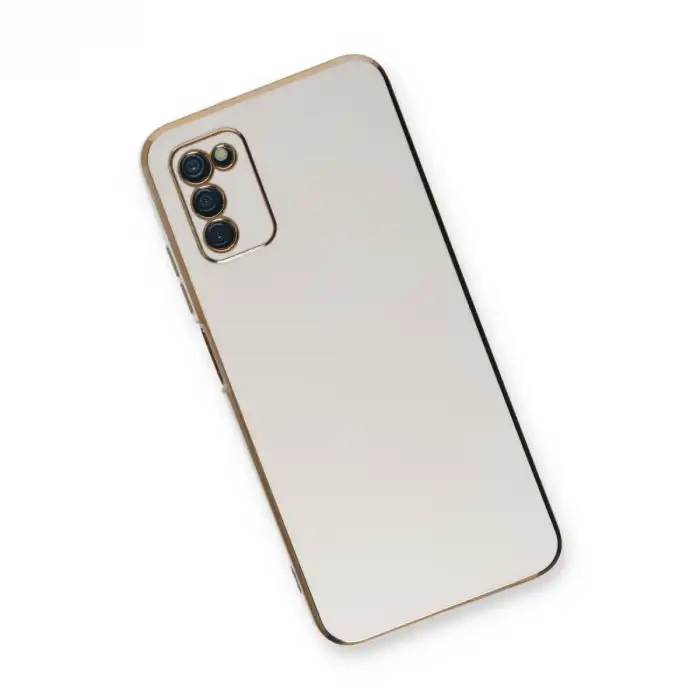 Samsung Galaxy A03s Kılıf Volet Silikon - Beyaz