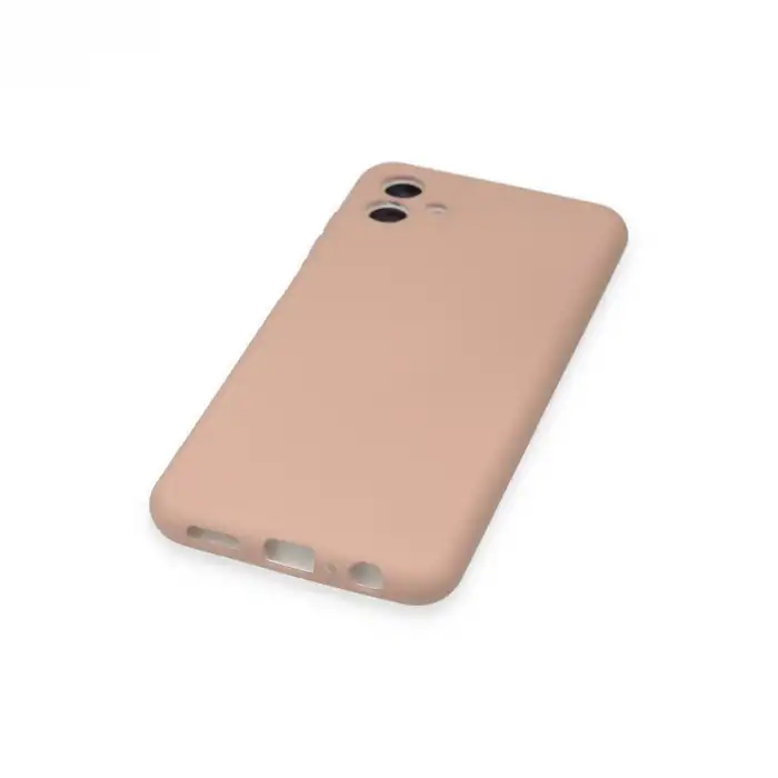Samsung Galaxy A04 Kılıf Nano İçi Kadife Silikon - Pudra