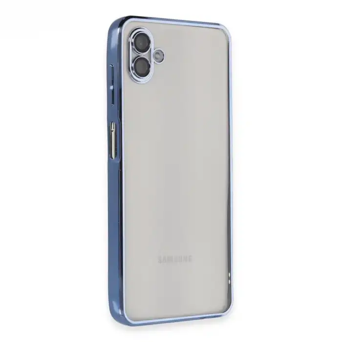 Samsung Galaxy A04 Kılıf Razer Lensli Silikon - Açık Mavi