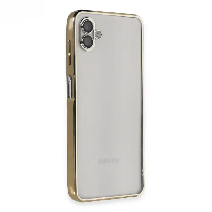 Samsung Galaxy A04 Kılıf Razer Lensli Silikon - Gold