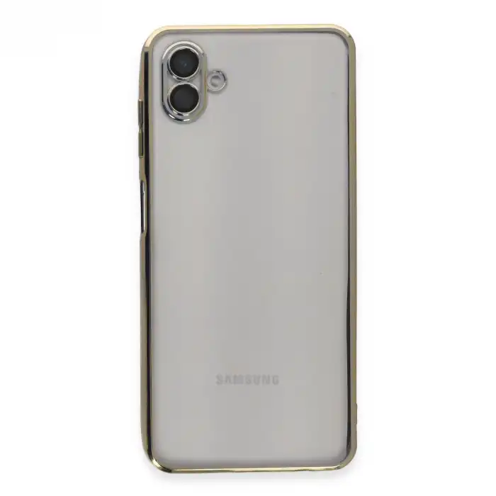 Samsung Galaxy A04 Kılıf Razer Lensli Silikon - Gold