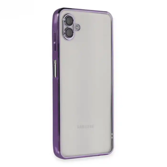 Samsung Galaxy A04 Kılıf Razer Lensli Silikon - Mor