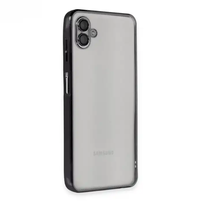 Samsung Galaxy A04 Kılıf Razer Lensli Silikon - Siyah