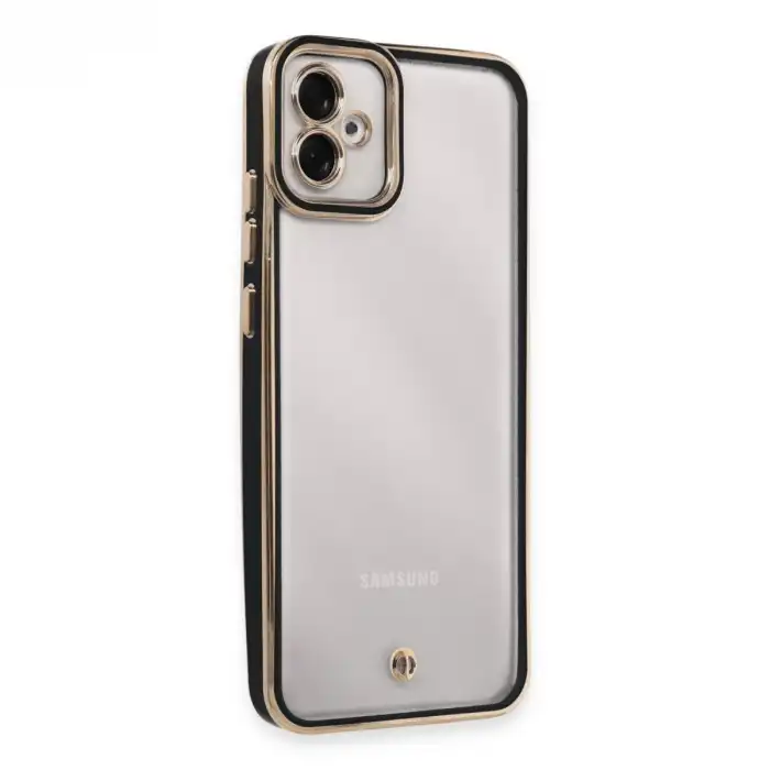 Samsung Galaxy A04e Kılıf Liva Lens Silikon - Siyah