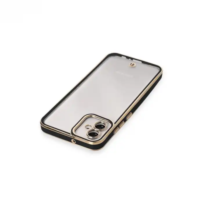 Samsung Galaxy A04e Kılıf Liva Lens Silikon - Siyah