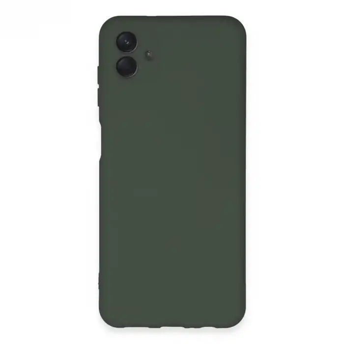 Samsung Galaxy A04e Kılıf Nano İçi Kadife Silikon - Koyu Yeşil