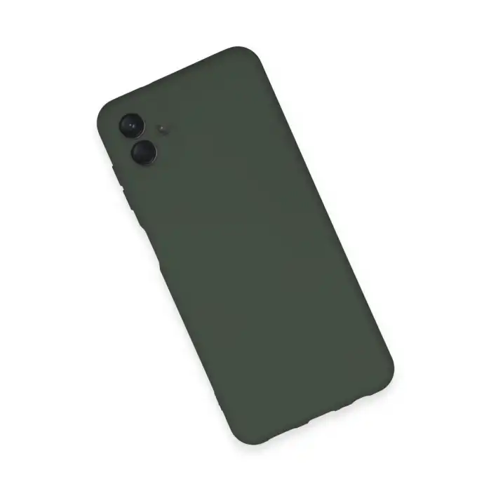 Samsung Galaxy A04e Kılıf Nano İçi Kadife Silikon - Koyu Yeşil