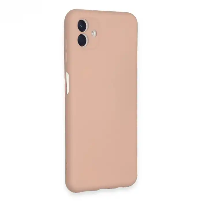 Samsung Galaxy A04e Kılıf Nano İçi Kadife Silikon - Pudra