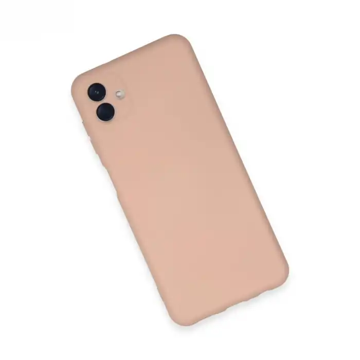 Samsung Galaxy A04e Kılıf Nano İçi Kadife Silikon - Pudra