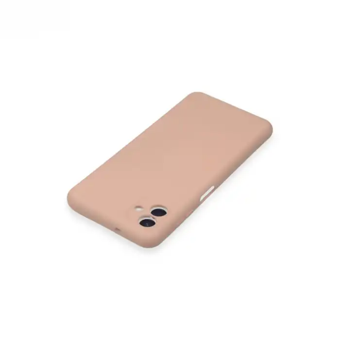 Samsung Galaxy A04e Kılıf Nano İçi Kadife Silikon - Pudra