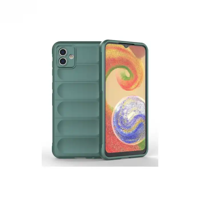 Samsung Galaxy A04e Kılıf Optimum Silikon - Koyu Yeşil