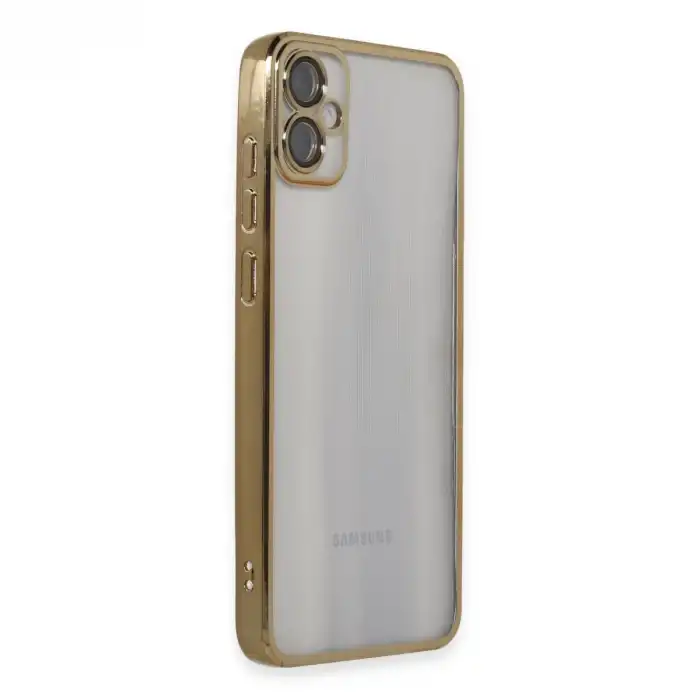 Samsung Galaxy A05 Kılıf Razer Lensli Silikon - Gold