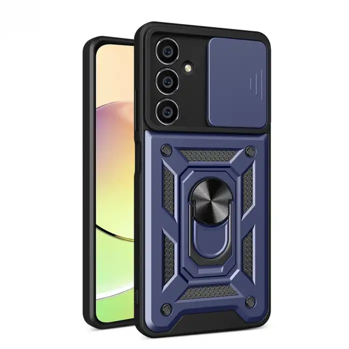 Samsung Galaxy A05s Kılıf Pars Lens Yüzüklü Silikon - Lacivert