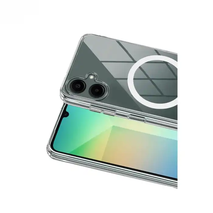 Samsung Galaxy A06 Combo Sert Şeffaf Magsafe Kapak - Şeffaf